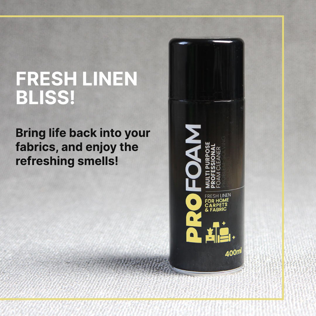 Profoam - Carpet & Fabric Cleaner | Calming scent of fresh linen turns every cleaning task into a delightful experience