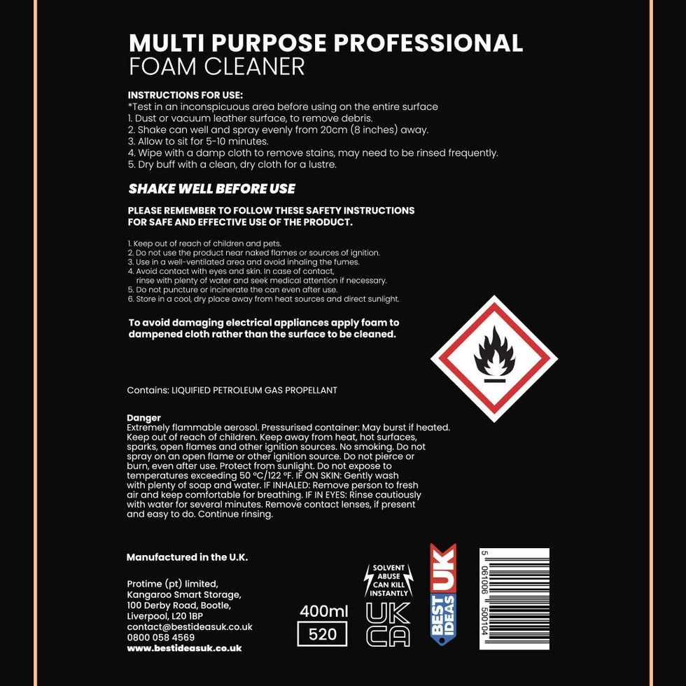 Profoam - Leather Cleaner | Musk Scent - Best Ideas UK