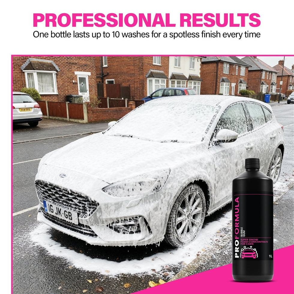 Proformula Snow Foam Concentrate -pH Neutral & safe for all finishes, it won’t strip wax, sealants, or ceramic coatings.
