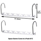 SpaceSaver - 6 In1 Space Saving Wardrobe Organiser Hangers - Best Ideas UK