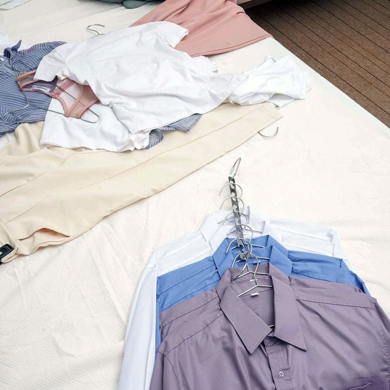 SpaceSaver - 6 In1 Space Saving Wardrobe Organiser Hangers - Best Ideas UK