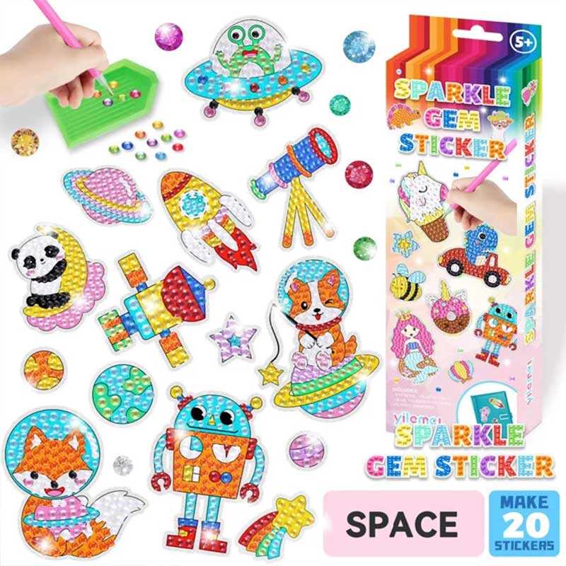 SparkleGem - Fun Diamond Sticker Set For Kids - Best Ideas UK